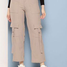 BAESD Girls Relaxed Fit Mid-Rise Pleated Cargos Trousers-picture-43