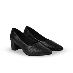 Stylestry Textured Block Pumps-17