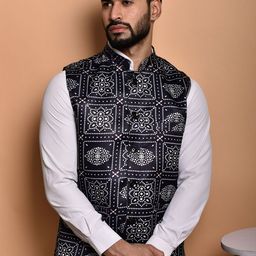 PRINTCULTR Printed Woven Nehru Jacket-picture-16