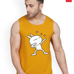 SLOWLORIS Pack Of 2 Printed Round Neck Bio-Wash Gym Vests-picture-35