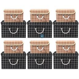 Kuber Industries Black Set of 6 Reusable Drawer Organiser Organisers-10