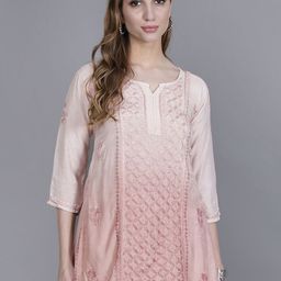 NAZAQAT ETHNIC INDIA Women Ethnic Motifs Embroidered Chikankari Kurti-image-26