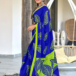 KALINI Ethnic Motifs Block Print Saree image 2