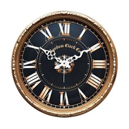 RANDOM White & White Printed Contemporary Wall Clock-12