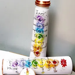 Lupaava Set of 2 Copper Printed Water Bottle-30