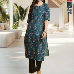 HERE&NOW Women Pack Of 3 Ethnic Motifs Printed Kurta-picture-8