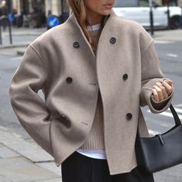 KPOP Women Stand Collar Overcoat-image-36