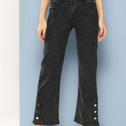 BAESD Women Embellished Comfort Relaxed Fit Stretchable Light Fade Denim Jeans-image-98