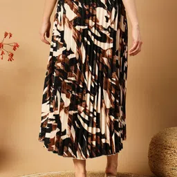 OTABU Abstract Printed A-Line Midi Skirts image 3