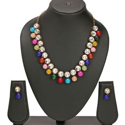 Dhivara Copper-Plated Kundan Studded Necklace-image-71
