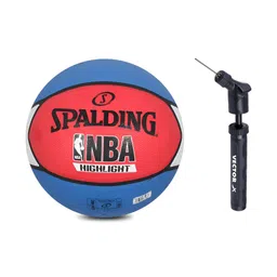 Spalding Highlight Pebbled Basketball With Air Pump-44