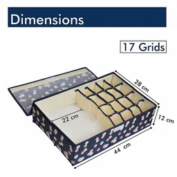NFI essentials 2-Pcs Navy Blue Printed Foldable Organizers image 4