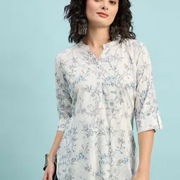 Anouk Women Floral Printed Mandarin Collar Top-picture-55