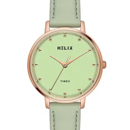Helix Women Brass Embellished Dial & Leather Straps Analogue Watch TW056HL00-image-91