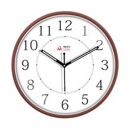 Myntra Elegant Homes Brown & White Printed Silent Analogue Contemporary Wall Clock-image-59