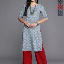 Anouk Rustic Women Pack Of 4 Ethnic Motifs Printed Crepe Kurta-image-73