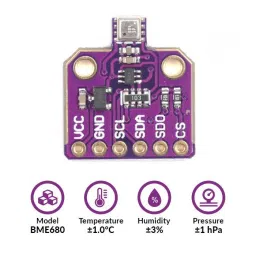 BME680 Digital Humidity Temperature Pressure High Altitude Sensor Module image 4