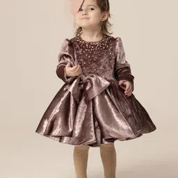 HOITY MOPPET Girls Self Design Fit & Flare Midi Dress-image-33