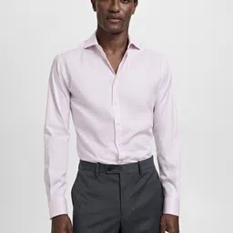 MANGO MAN Slim Fit Pure Cotton Formal Shirt-picture-0
