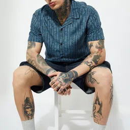 max Men Abstract Printed Cuban Collar Casual Shirt-image-68