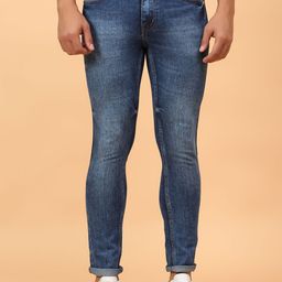 MEGHZ Men Micheal Slim Fit Heavy Fade Stretchable Jeans-image-74