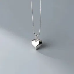 V FASHION JEWELLERY Stainless Steel Silver-Plated Heart Shaped Minimal Chain-picture-18
