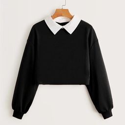 ZOFIS Girls Black Tshirts-image-12