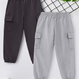 YK X Trampoline Kids Pack Of 2 Cotton Cargo Joggers-picture-12