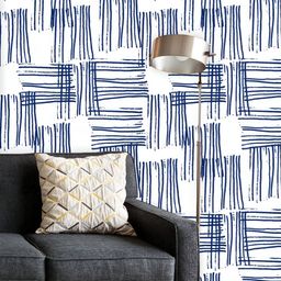 ArtzFolio Printed UV-Resistant Anti-Bacterial Abstract Indigo Tie Dye Batik Peel & Stick Wallpaper-image-88