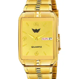 Abrexo Men Dial & Bracelet Style Straps Analogue Watch Abx9151-Gold+C2 Chain+C2 Bracelet-picture-48