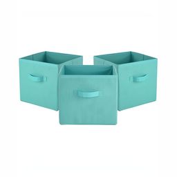 Aura Green Set of 3 Regular Square Foldable & Multipurpose Wardrobe Storage Box Organizer-19