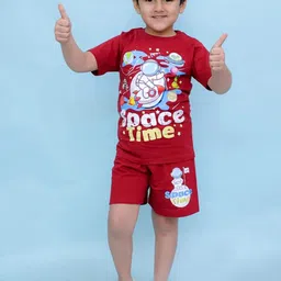 CHANDRIKA Boys Printed T-shirt with Shorts-picture-35