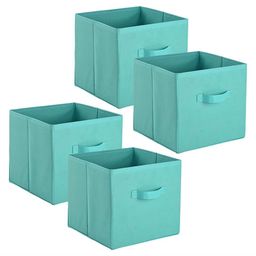 Kuber Industries Green 4 Pieces Square Shaped Multi-Utility Organisers-16