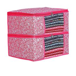 AMAK INC Pink Fabric Multi-Utility Wardrobe Organisers-picture-6