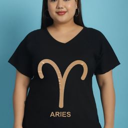 theRebelinme Women Printed V-Neck T-shirt-image-49