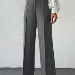 Next One Women Smart Straight Fit High-Rise Easy Wash Pleated Trousers-picture-27