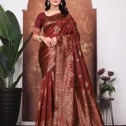 KANOODA Ethnic Motifs Woven Design Banarasi Saree-picture-26