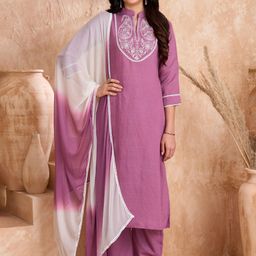 Moda Rapido Women Embroidered Regular Thread Work Kurta with Trousers & With Dupatta-picture-50