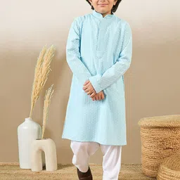 YK Boys Regular Chikankari Kurta with Patiala &-43