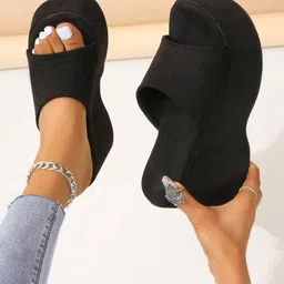 GLO GLAMP Women's Suede Wedge Sandals-picture-35
