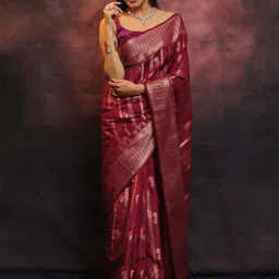 AMRUTKALA SAREES Ethnic Motifs Woven Design Zari Banarasi Saree-picture-34