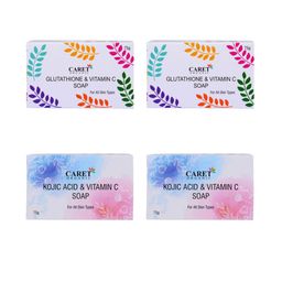 CARET ORGANIC Set Of 4 Kojic Acid & Glutathione, Vitamin C Soap - 75 g  Each-15