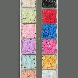 Scheibe Set Of 12 Grid 3D Flower Nail Art Accessories-29