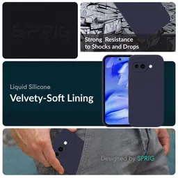 SPRIG Solid Google Pixel 9A Bumper Case Mobile Accessories image 3