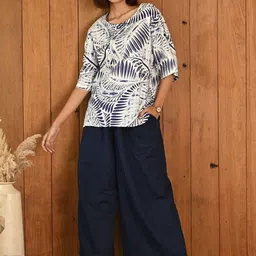 AC&F Printed Cotton Tunic & Trousers Co-Ord Set-image-93