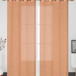 Banchmark Home Furnishings Orange Set of 2 Sheer Window Curtain-picture-18