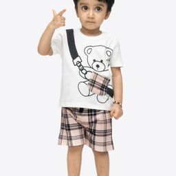 ariel Unisex Kids Printed T-shirt with Shorts-picture-8