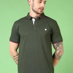 V-Mart Men Polo Collar Applique T-shirt-image-44