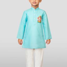 JBN Creation Boys Ethnic Motifs Printed Kurta with Pyjamas-image-88