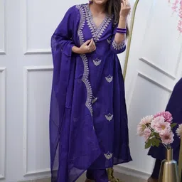 KALINI Women Embroidered Straight Kurta Set-picture-18
